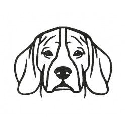 Stickdatei - Beagle Silhouette